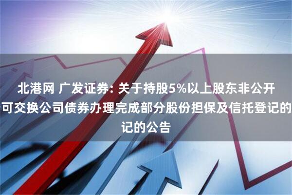 北港网 广发证券: 关于持股5%以上股东非公开发行可交换公司债券办理完成部分股份担保及信托登记的公告